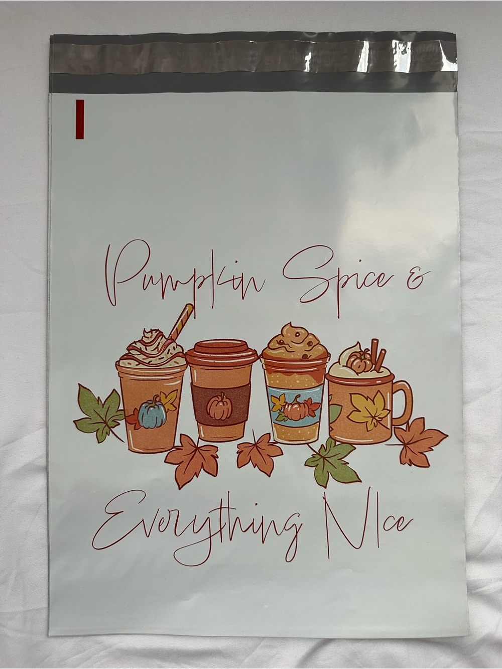 Fall Autumn Poly Mailer Variety Pack 10x13 Pumpkin Spice Happy Fall Hedgehogs - Picture 12 of 14